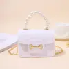 2026 Bolso de Hombro Transfronterizo Directo de Fábrica, Bolso de Mano con Adorno de Perlas, Bolso de Gelatina con Textura de Piedra, Perfecto como Regalo