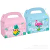 DD036 Amazon piña Flamenco hermosa fiesta de cumpleaños regalo bolsa de cuero de vaca para dulces caja de regalo portátil