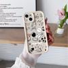 Funda Ins Healing Planet Astronauta para Teléfono Iphone16Promax Retro Mate Pareja Anti-Caída Protectora