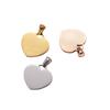 Colgante de acero inoxidable con espejo de comercio exterior, accesorio de bricolaje con forma de corazón y hebilla de melón, colgante de joyería con letras