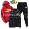 Moda Americana Casual Conjunto de Três Peças: Colete, Moletom de Algodão e Calça de Moletom Outono e Inverno Europeu e Americano Veludo Estampado Roupa Esportiva