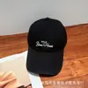 Boné de Baseball Estilo Coreano Versátil Bordado com Letras Estilo Casal Moda Para Afinar o Rosto Primavera e Verão Boné de Baseball Feminino