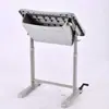 Escritorio y silla reclinables para descansos de almuerzo en aulas escolares, escritorio y silla ajustables con manivela para estudiantes de primaria, escritorio de escritura y mesa para tareas para uso doméstico