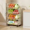 Estante Cesta de Verduras de Cocina de Pie Multicapa Estante para Frutas y Verduras Cesta de Almacenamiento Almacenamiento de Snacks Removible Multifuncional