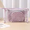 Bolsa de lavado de tres piezas, bolsa de viaje portátil para cosméticos, cuidado de la piel, bolsa de almacenamiento de cosméticos impermeable de gran capacidad