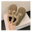 Zapatos Birkenstock de Peluche para Mujer 2025 Invierno Nuevos Zapatos Cálidos Engrosados para Mujer Zapatos de Algodón de Celebridad de Internet Botas de Nieve de Suela Gruesa