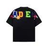 Camiseta Casual Versátil de Verano de Manga Corta con Bordado Retro Americano para Hombres y Mujeres, Corte Holgado para Parejas