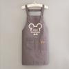 Delantal de lona de moda de manga larga resistente al desgaste para cocina, mono antiincrustante para el hogar, resistente a la suciedad, ropa de trabajo de cocina para mujer con estampado