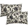 Fronha Floral Retrô Mais Vendida Transfronteiriça Almofada Creme Estilo Country Amazon Almofada Decorativa para Sofá de Casa Mesinha de Cabeceira