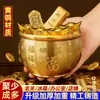 Jarra de Arroz de Latón Jarra de Cien Bendiciones Adorno Recipiente del Tesoro Sala de Estar Refrigerador Mesa de Entrada Jarra para Dinero de Uso General Adorno de Cobre para Reunir Riqueza