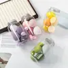 Esponja de Maquillaje que No Absorbe Polvo, Adecuada para Uso Seco y Húmedo, Diseño de Margarita Mini, Botella Flotante, Tarro, Caja de Almacenamiento, Borla