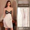 Lencería Sexy con Encaje de Escote Profundo, Vestido Camisola Realzador, Estilo Francés de Alta Gama, Ropa de Dormir de Puro Deseo, Ropa de Casa para Mujer