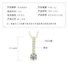 Collar de flor de moissanita alienígena pequeño fresco alto sentido plata de ley s925 colgante de flor de cinco flores comercio exterior nuevo