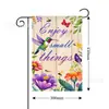 Bandera de Jardín Temática de Verano Transfronteriza Decorativa para Patio Festival Fiesta Escena Decorativa Lino Impresión Doble Cara