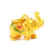 Pingente de elefante de ouro de areia para homens e mulheres, balcão de loja de ouro, mesmo passepartout, cordão de mão com contas, contas de transferência de tinta de cozimento de ouro 3D