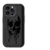 Capa para Celular Estilo Dark Caveira Mais Vendida Transfronteiriça Adequada para Apple 17, Capa Protetora de Silicone Antiderrapante Estilo Gótico para 18Pm