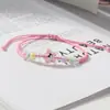 Pulseira Fofa de Meninas com Pingentes Novos de Coelho de Desenho Animado, Pinguim e Gatinha Kt em Cores Doces para Estudantes e Melhores Amigas