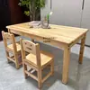 Mesa y silla de madera maciza para jardín de infantes, juego de mesa, juguete para bebé, escritorio de aprendizaje de educación temprana, escritorio para manualidades y escritura