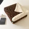 Manta Jacquard Leopard Print Catiônica Nova Personalizada de Camada Dupla, Lã Tafetá, Manta Grossa de Inverno, Manta Xale