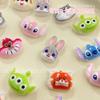 Nueva joyería luminosa para uñas con diseño de animales de ciudad, diseño de conejo tridimensional, ojos grandes, resina, accesorios para uñas DIY
