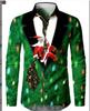 Comércio exterior Natal cosplay camisa masculina de flores casual manga comprida lar top 3D impresso cardigan trespassado