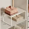 Guarda-roupa Partição em Camadas Artefato de Armazenamento Armário Prateleira de Armazenamento Retrátil Organizador de Partição de Armário Sapateira