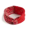 Diadema Bohemio Ins Versátil Elegante Nudo Cruzado Diadema Deportiva de Yoga Estampada Versión Ancha para Mujeres con Coronilla Alta