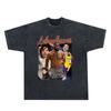 Amazon comércio exterior camiseta de manga curta masculina verão lavado velho ins casual all-match High Street moda T-Shirt atacado