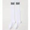 Meias 7/8 para Mulheres, Estilo Primavera e Verão, Meias Longas Estilo JK Japonês, Padrão de Três Listras, Meias 7/8 Estilo Academia, Meias de Algodão Respiráveis e Absorventes