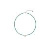Collar Vintage de Turquesa Imitación para Mujer, Versátil y de Alta Gama, Cadena para Clavícula de Verano de Nicho con Perlas, Joyería Transfronteriza de Nuevo Estilo Chino