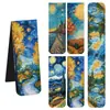 Recoger suit de música marcapáginas magnético paisaje de Van Gogh etiqueta de página de libro de lectura clip regalo marcapáginas magnético para diario mayorista