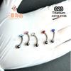 F136 titanio incrustado Diamante Checo suspensión anillo para ombligo aleación de titanio G23 joyería para perforación clavo para ombligo venta caliente transfronteriza