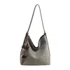 Bolsa Tejida de Retazos Elegante de Moda Verano 2026 Bolso de Hombro Casual de Paja Bolso Cruzado de Playa Ins