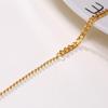 Cadena de molienda de acero inoxidable cadena de cuentas collar 18K oro pulsera de niña ins titanio acero europeo y americano ins collar NC-553