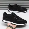 Novos sapatos masculinos transfronteiriços, estilosos e versáteis, sapatos casuais de malha respirável, tênis esportivos leves e confortáveis