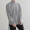 Camiseta de base de veludo alemão dupla face masculina outono e inverno cor sólida gola sem alta manga longa aquecimento roupa íntima térmica uma geração de pelo