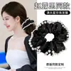 Goma para el pelo de perlas estilo coreano con diseño de estrellas, liga elástica de lujo de alta gama para mujer, adecuada para peinados de moño