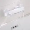 Grifo de cascada para bañera de cobre completo, salida lateral de cilindro a la pared, caliente y frío, baño, flujo grande, grifo de bañera empotrado en la pared