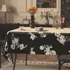 Mantel Floral Estilo Americano Impermeable y a Prueba de Aceite 2026 Lujo Ligero Atmósfera de Gama Alta Mantel para Mesa de Café Mantel Rectangular de Protección para Mesa