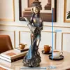 Diosa Griega de la Riqueza Estilo Europeo Sala de Estar Estudio Estatua Regalo de Inauguración Adornos de la Suerte Decoraciones Creativas para el Hogar