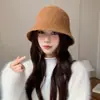 Sombrero de Pescador Versátil Estilo Retro Británico Sombrero de Cubo Artístico Versión Coreana Sombrero de Otoño e Invierno Sombrero Cloche de Lana Adelgazante para Mujer