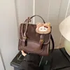 Mochila Feminina Moda Casual para o Dia a Dia 2025 Outono e Inverno Novo Estilo Costura Cor Contrastante Bolsa de Mão Mochila de Viagem