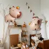 Balões Capivara Balões de Folha de Alumínio Atacado Decoração de Festa de Aniversário Transfronteiriça Balões de Atmosfera Redondos de 18 polegadas