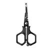 Tesoura de pesca portátil multifuncional com recurso anti-perda, revestida de titânio para resistência à corrosão, design 3 em 1 para cortar linha, remover anzóis e remoção de anzóis