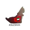 Personalizado Em Estoque Oriente Médio EAU Mapa Contorno Geográfico Criativo Esmalte Adesivos de Telefone Ímã Insígnia Fábrica