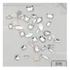 Joias de unha mistas atacado tamanho grande pequeno vidro cor champanhe aurora diamante formato especial acessório de unha diy