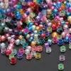 Miçangas de Vidro Tingidas de Alta Qualidade com Núcleo Tingido, Revestidas de Prata, 2,5mm, Contas Soltas para Acessórios de Joias DIY Feitos à Mão, Materiais para Contas de Pulseira, Atacado