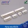 Um pacote de soquete de pino reto de passo XH2,54 mm 2p/3/4/5/6/7/8/9/10A conector vertical