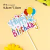 Decoração de Bolo de Aniversário Feliz Aniversário Série de Cores Macaron Topper/Inserto para Aniversário de Bebê