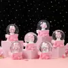 2026 Novo Coelho Fofo Desenho Animado Caixa Surpresa Bola de Vidro Brilhante Brinquedo da Moda Infantil Figura de Resina Atacado